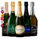 5 Champagne Set: Lanson Black Label, Canard‑Duchêne Charles VII, Perrier‑Jouët Grand Brut, Nicolas Feuillatte Réserve Exclusive & Billecart‑Salmon Cuvée Nicolas François 5×750 ml